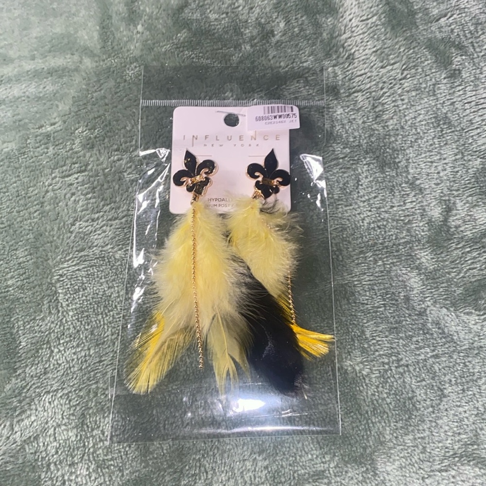 New Orleans Saints themed earrings!